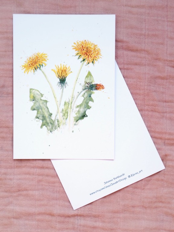 Premium Postkarte "Löwenzahn"